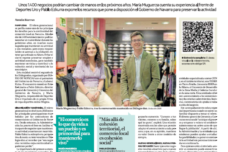 Fotografía del pantallazo de la noticia en la edición impresa del Diario de Noticias 