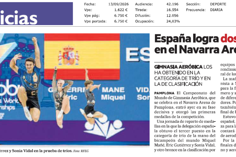 Fotografía del pantallazo de la noticia en la edición impresa del Diario de Noticias 