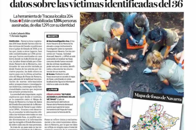 Recorte de la noticia publicada en la edición impresa de Diario de Noticias