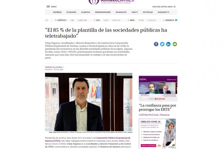 Entrevista en NavarraCapital.es a César Esparza