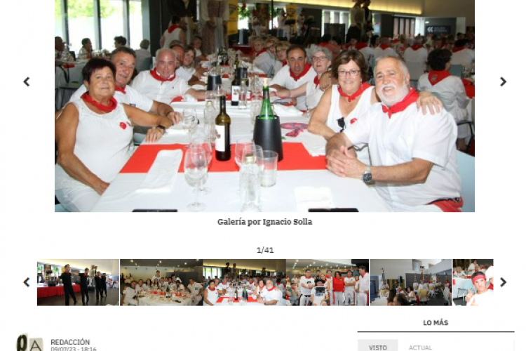 Fotografía del pantallazo de la noticia online de Pamplona Actual