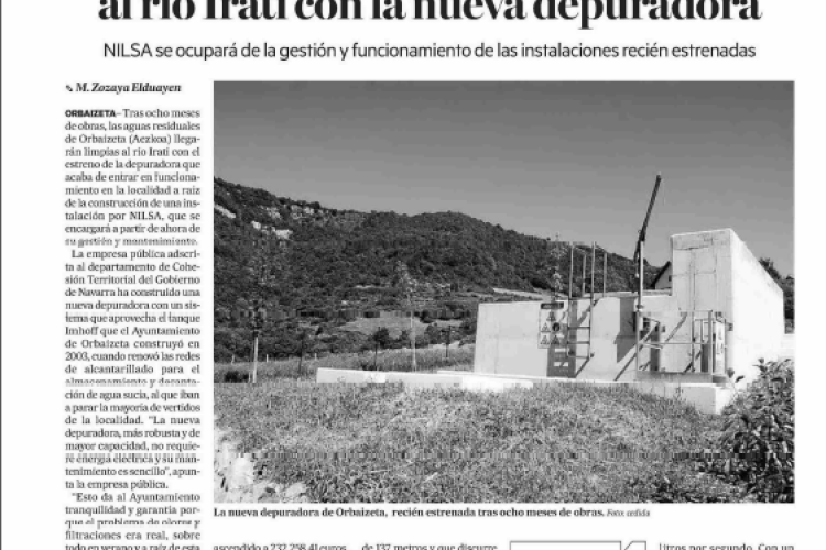 Fotografía de la noticia impresa
