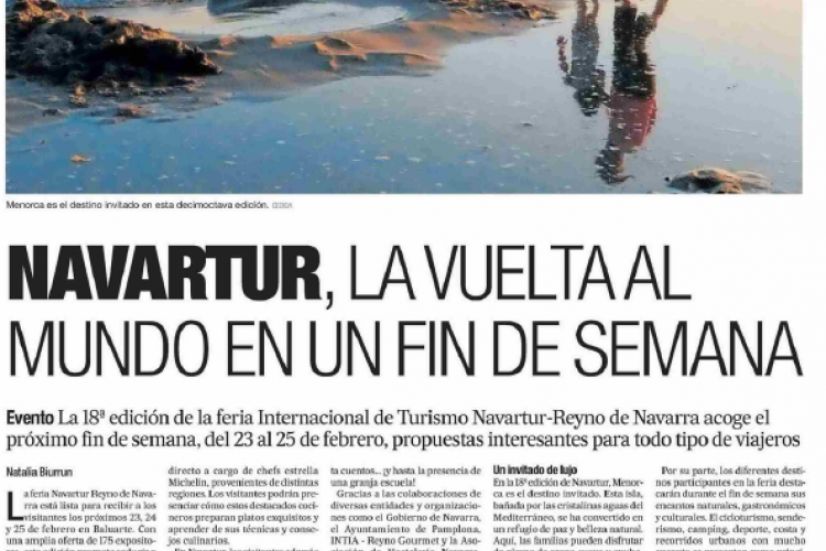 Fotografía del pantallazo de la noticia en la edición impresa del Diario de Noticias