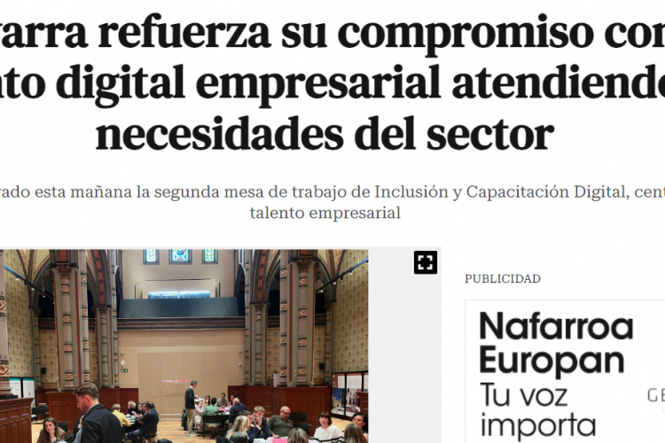 Fotografía del pantallazo de la noticia online en Pamplona Actual 