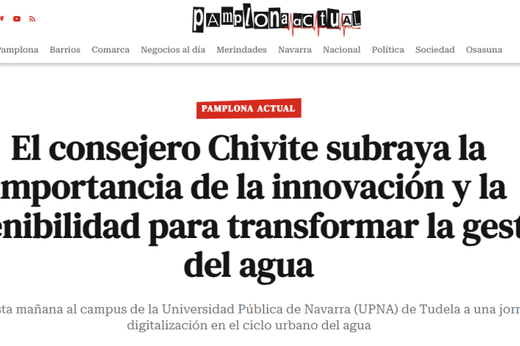 Fotografía del pantallazo de la noticia online en Pamplona Actual 