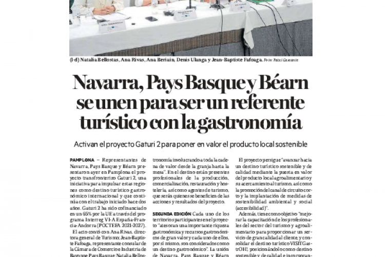 Fotografía del pantallazo de la noticia impresa en Diario de Noticias