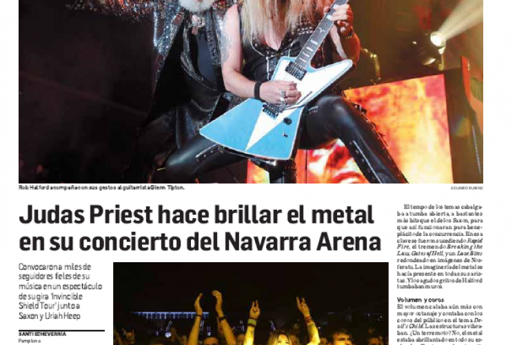 Fotografía del pantallazo de la noticia impresa en Diario de Navarra