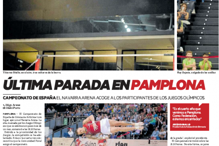 Fotografía del pantallazo de la noticia en la edición impresa de Diario de Noticias