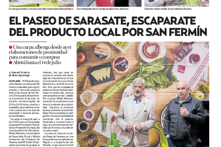 Fotografía del pantallazo de la noticia en la edición impresa de Diario de Noticias