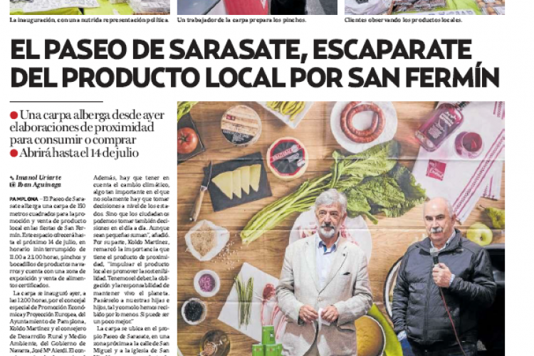 Fotografía del pantallazo de la noticia en la edición impresa del Diario de Noticias