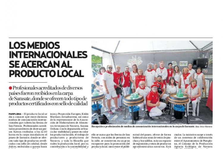 Fotografía del pantallazo de la noticia en la edición impresa del Diario de Noticias