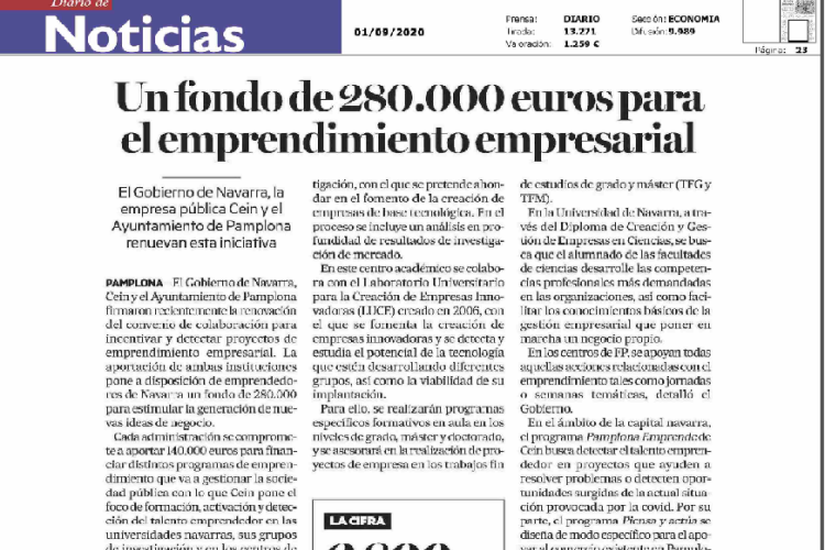 Noticia en la edición impresa