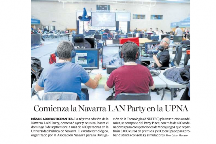 Fotografía del pantallazo de la noticia en la edición impresa de Diario de Noticias