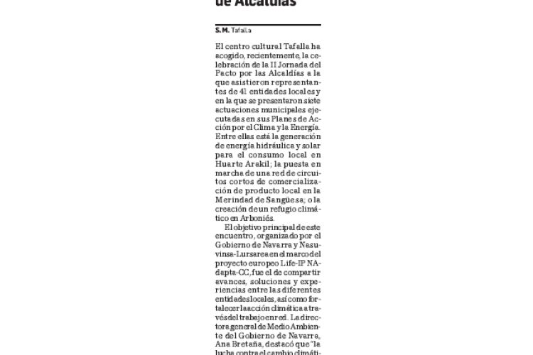 Fotografía del pantallazo de la noticia en la edición impresa de Diario de Navarra