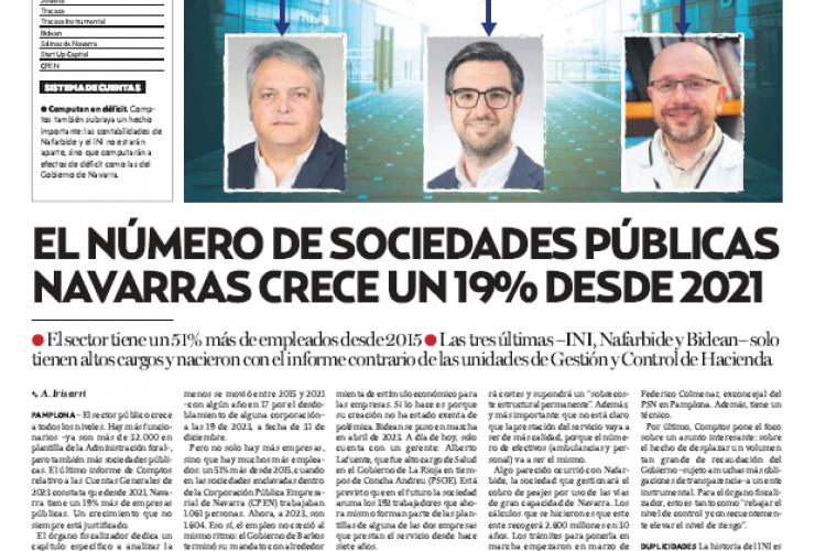 Fotografía del pantallazo de la noticia en la edición impresa de Diario de Noticias
