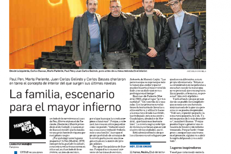 Fotografía del pantallazo de la noticia en la edición impresa de Diario de Navarra