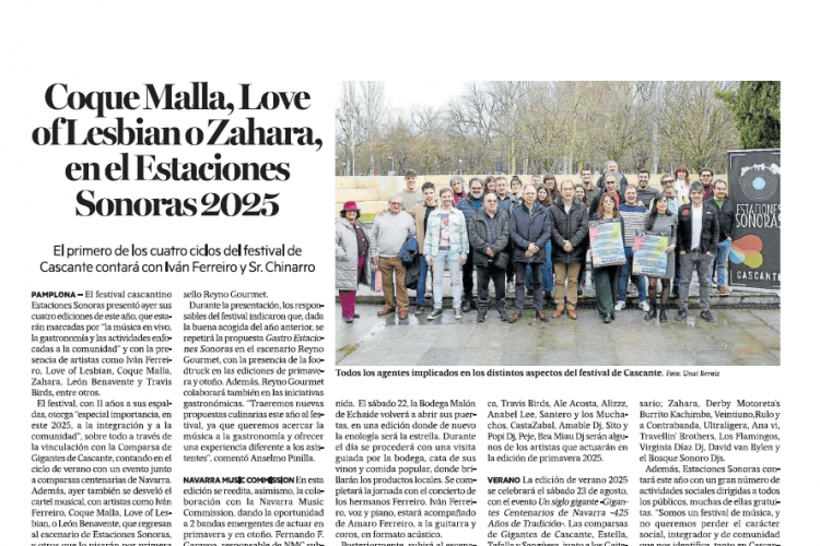 Fotografía del pantallazo de la noticia en la edición impresa de Diario de Noticias 