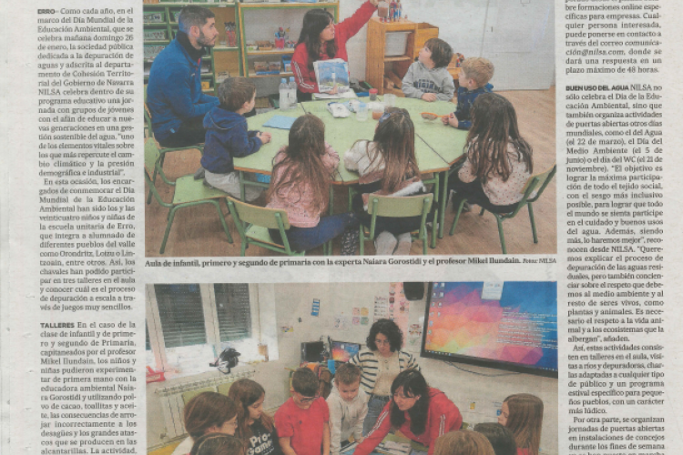 Fotografía del pantallazo de la noticia en la edición impresa de Diario de Noticias