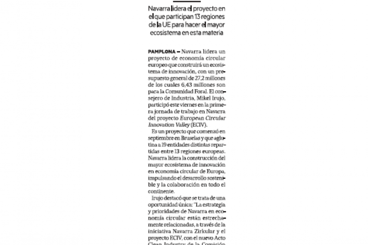 Fotografía del pantallazo de la noticia en la edición impresa del Diario de Noticias 