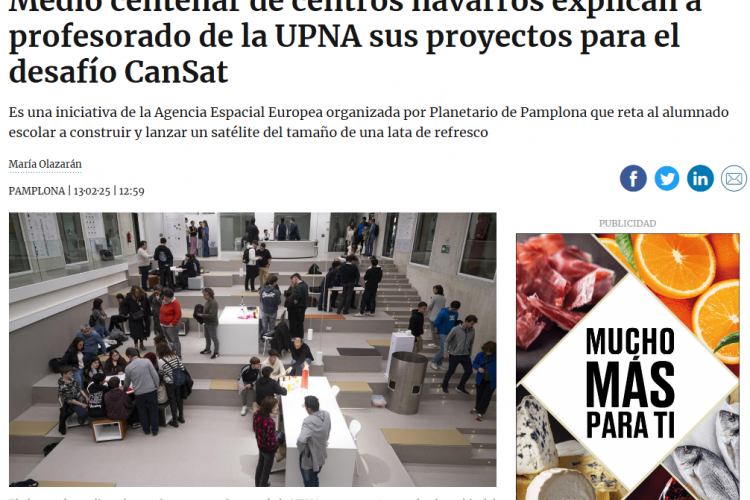 Fotografía del pantallazo de la noticia en la edición online de Diario de Noticias