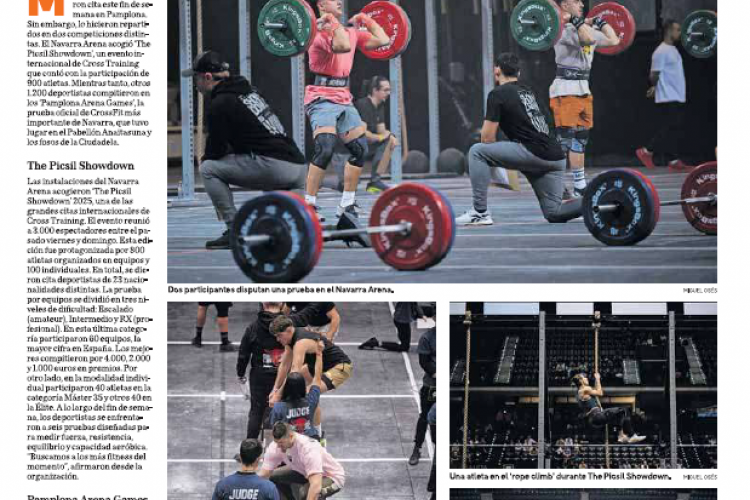Fotografía del pantallazo de la noticia en la edición impresa de Diario de Navarra