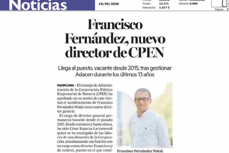 Noticia en la edición impresa del Diario de Noticias