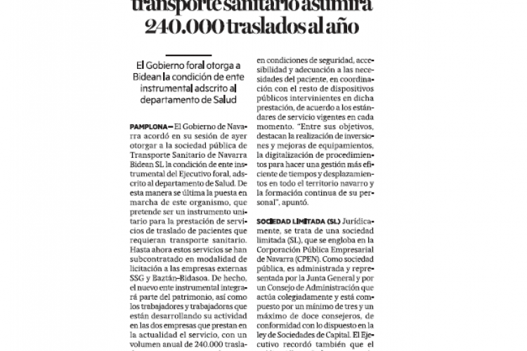 Fotografía del pantallazo de la noticia en la edición impresa de Diario de Noticias 
