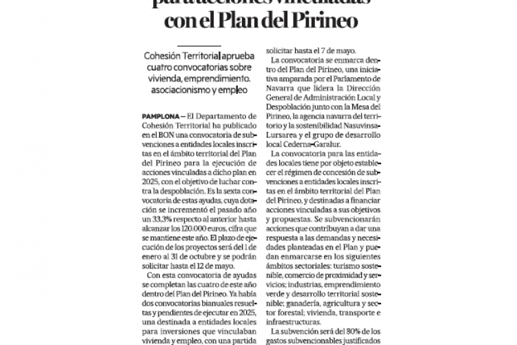 Fotografía del pantallazo de la noticia en la edición impresa de Diario de Noticias 