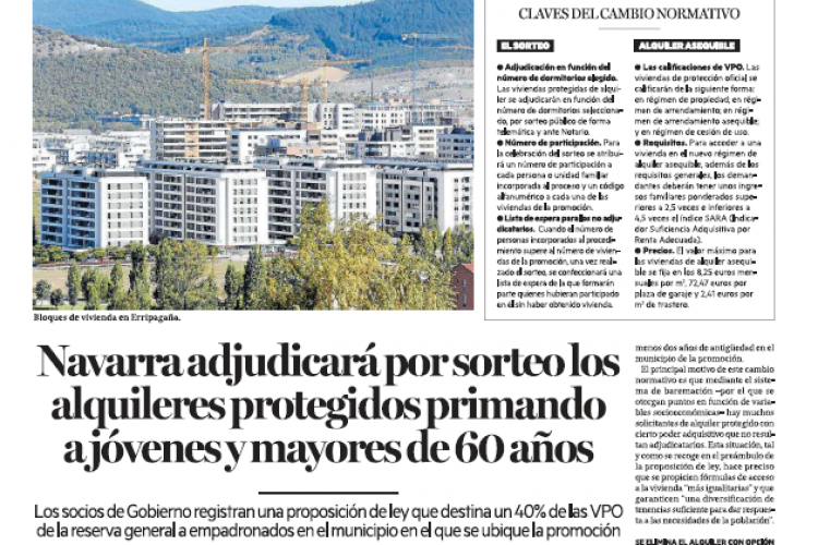 Fotografía del pantallazo de la noticia en la edición impresa de Diario de Noticias