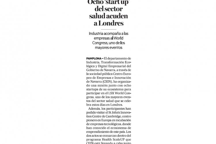 Fotografía del pantallazo de la noticia en la edición impresa de Diario de Noticias 