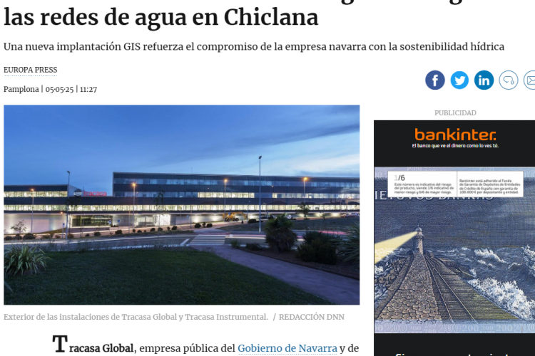 Fotografía del pantallazo de la noticia en la edición online de Diario de Noticias