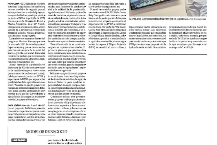 Fotografía del pantallazo de la noticia en la edición impresa de Diario de Noticias