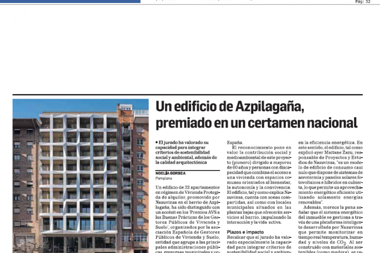Fotografía del pantallazo de la noticia en la edición impresa de Diario de Navarra