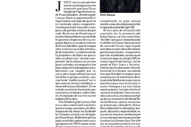 Fotografía del pantallazo de la noticia en la edición impresa de Diario de Navarra