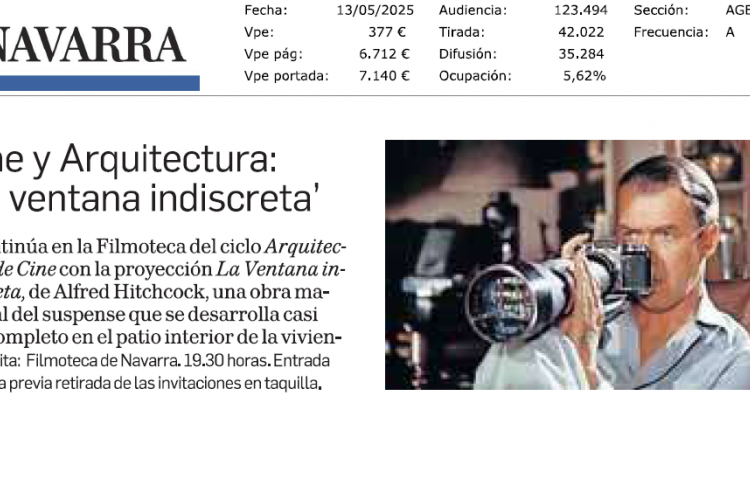 Fotografía del pantallazo de la noticia en la edición impresa de Diario de Navarra