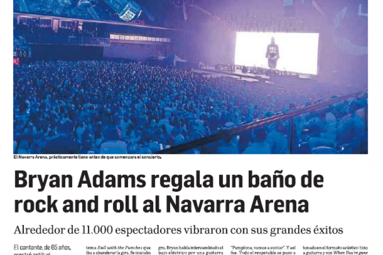 Fotografía del pantallazo de la noticia en la edición impresa del Diario de Navarra