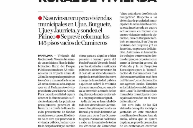 Noticia en la edición impresa del Diario de Navarra