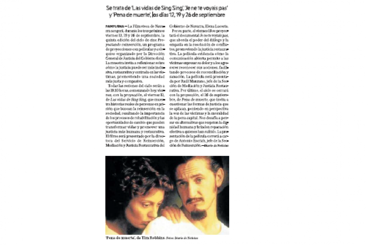 Fotografía del pantallazo de la noticia en la edición impresa del Diario de Noticias