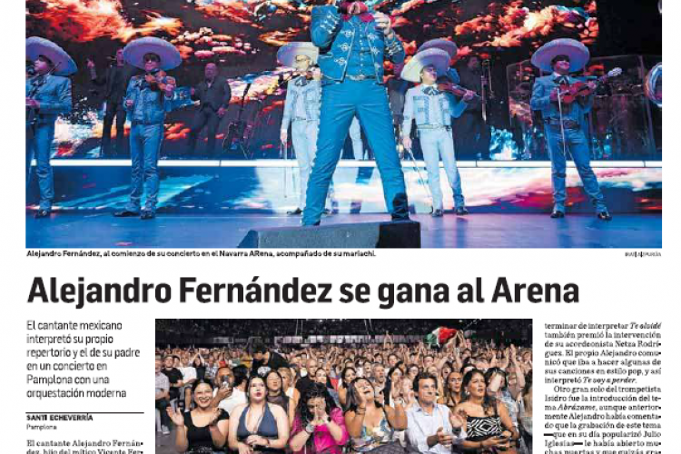 Fotografía del pantallazo de la noticia en la edición impresa del Diario de Navarra