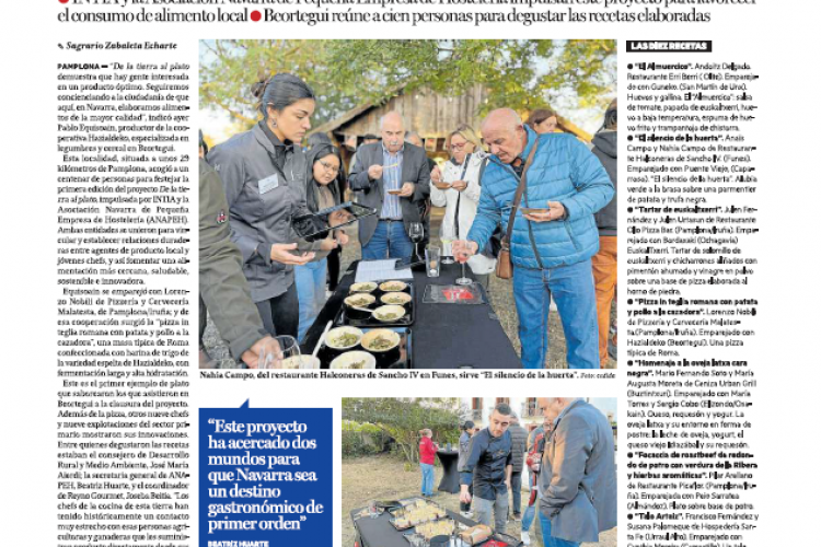 Fotografía del pantallazo de la noticia en la edición impresa del Diario de Noticias