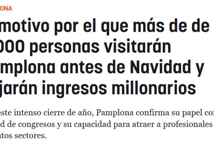 Fotografía del pantallazo de la noticia en la edición online de Navarra.com