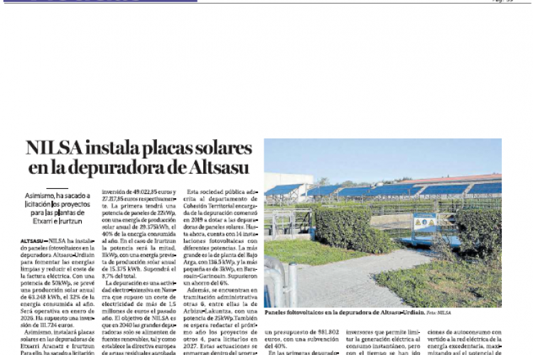 Fotografía del pantallazo de la noticia en la edición impresa del Diario de Noticias