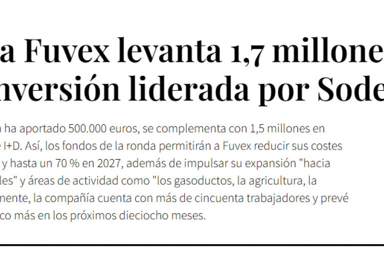 Fotografía del pantallazo de la noticia en la edición online de Navarra Capital 