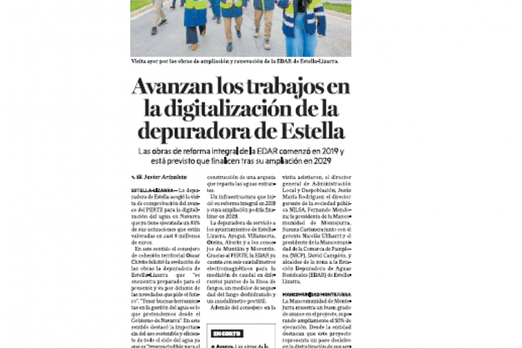 Fotografía del pantallazo de la noticia en la edición impresa de Diario de Noticias 