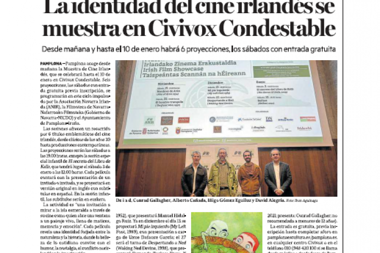 Fotografía del pantallazo de la noticia en la edición impresa del Diario de Noticias