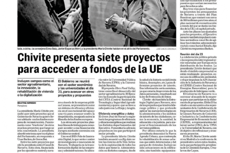 Noticia en la edición impresa del Diario de Navarra