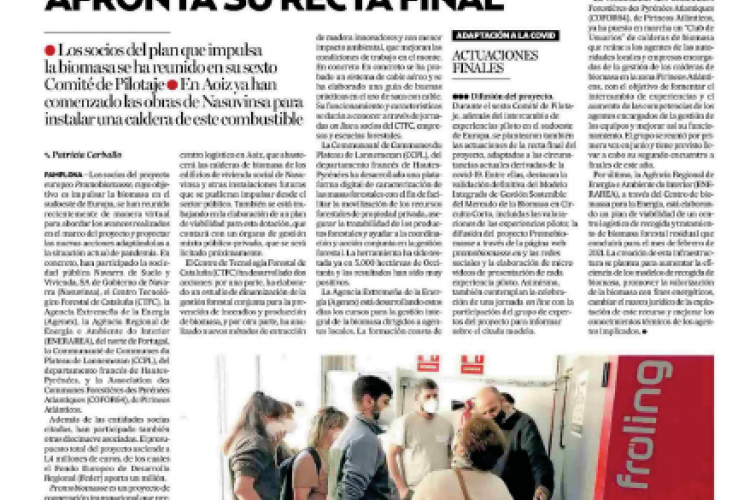 Noticia en la edición impresa del Diario de Noticias