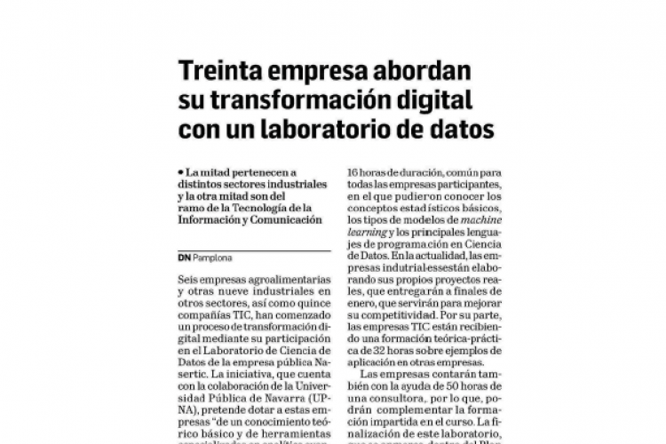 Noticia en la edición impresa del Diario de Navarra