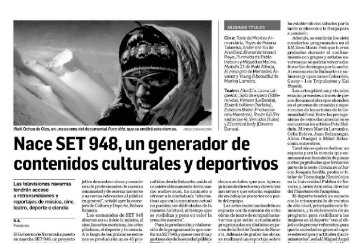 Noticia en la edición impresa del Diario de Navarra