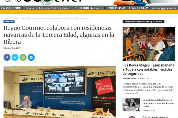 Noticia en la edición digital de la Voz de la Ribera